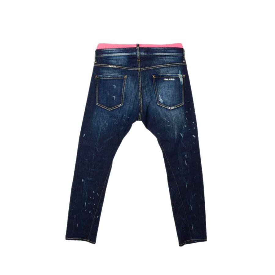 DSQUARED2 美品 RIDER JEAN レイヤード デニム 48 ブルー ディー DSQUARED2 美品 RIDER JEAN レイヤード デニム 48 ブルー ディー