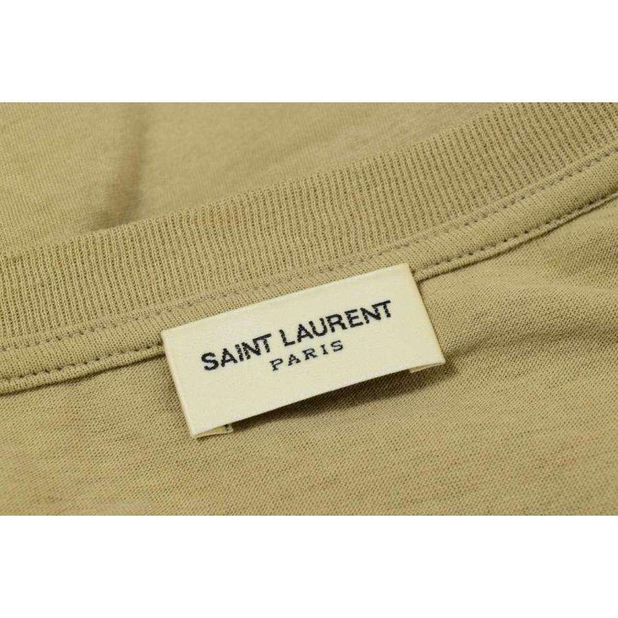 美品 Saint Laurent Paris ロゴプリント Tシャツ XXL オリーブ サンローラン KL4CKHBU12｜cyclehearts｜07