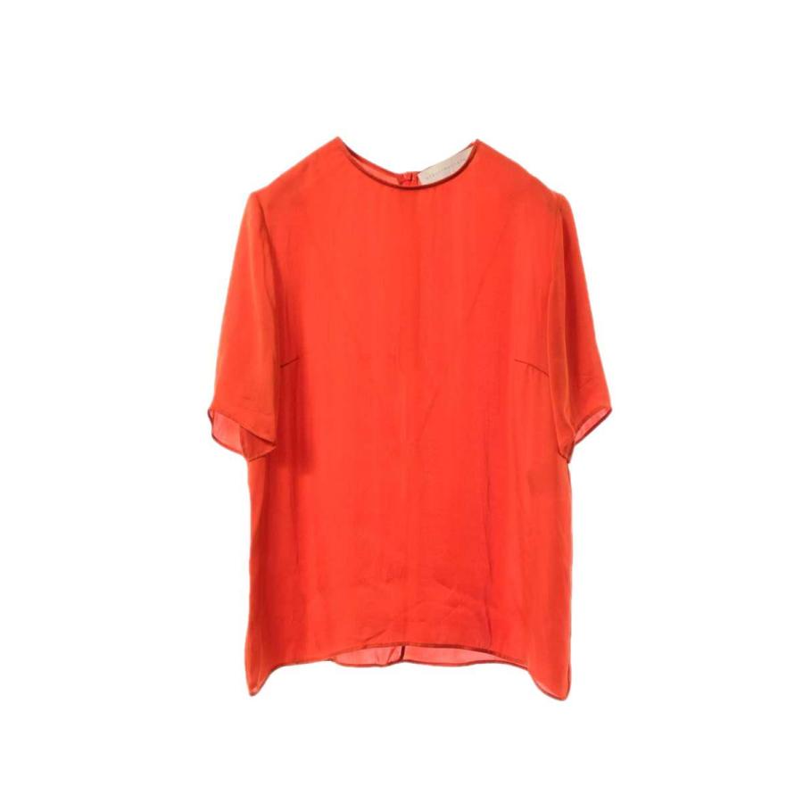 STELLA McCARTNEY バックジップ シルクブラウス 40 オレンジ ステラ 