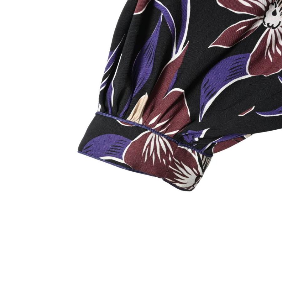 DRIES VAN NOTEN プリント切替 ドット ロング ドレス ワンピース