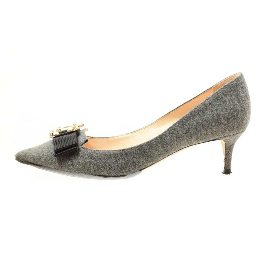 JIMMY CHOO ARI50/JC フランネル パンプス 37 グレー ジミーチュウ