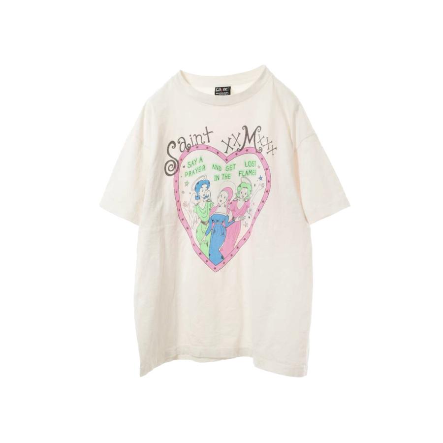 【現品限り一斉値下げ！】 SAINT MICHAEL HEARTS プリント Tシャツ XL ホワイト セントマイケル タンクトップ