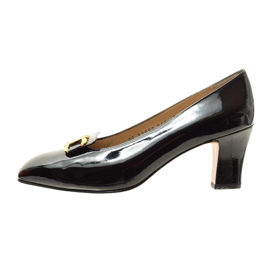 FERRAGAMO 未使用 Salvatore Ferragamo NAV ARRA エナメル カーフ 