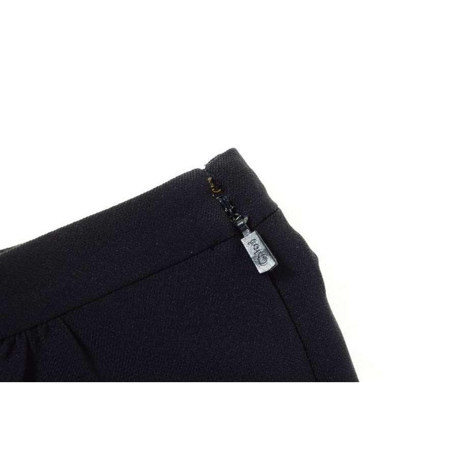 未使用 Chloe シルク混 リラックス パンツ 36 ネイビー クロエ KL4CQBPA49_4
