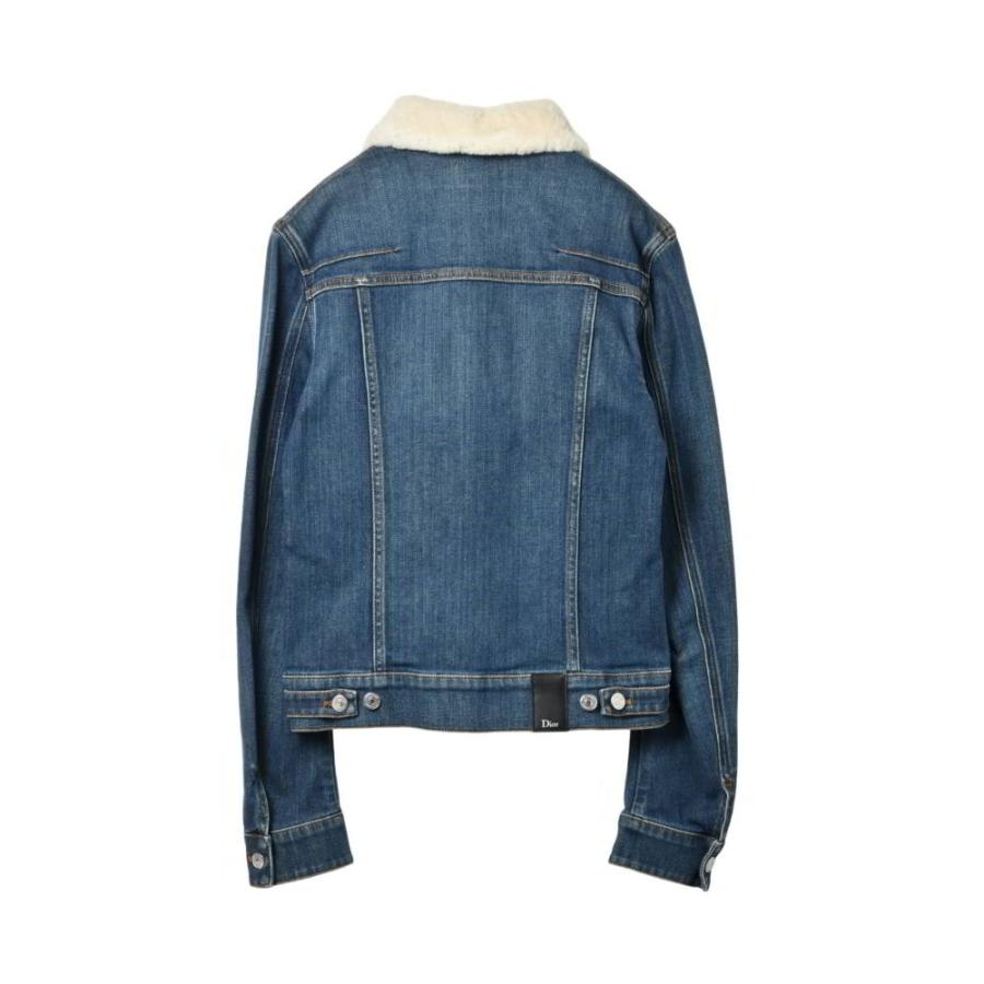 Dior HOMME 美品 ボア デニム ジャケット ブルゾン 44 ブルー