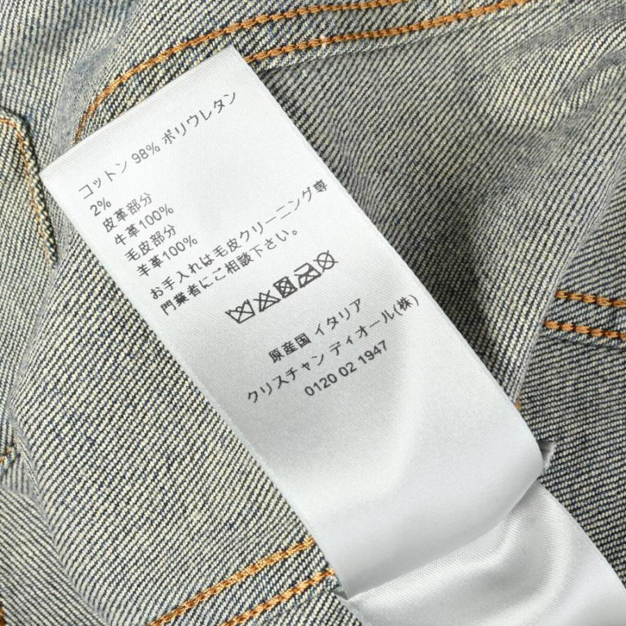 Dior HOMME 美品 ボア デニム ジャケット ブルゾン 44 ブルー