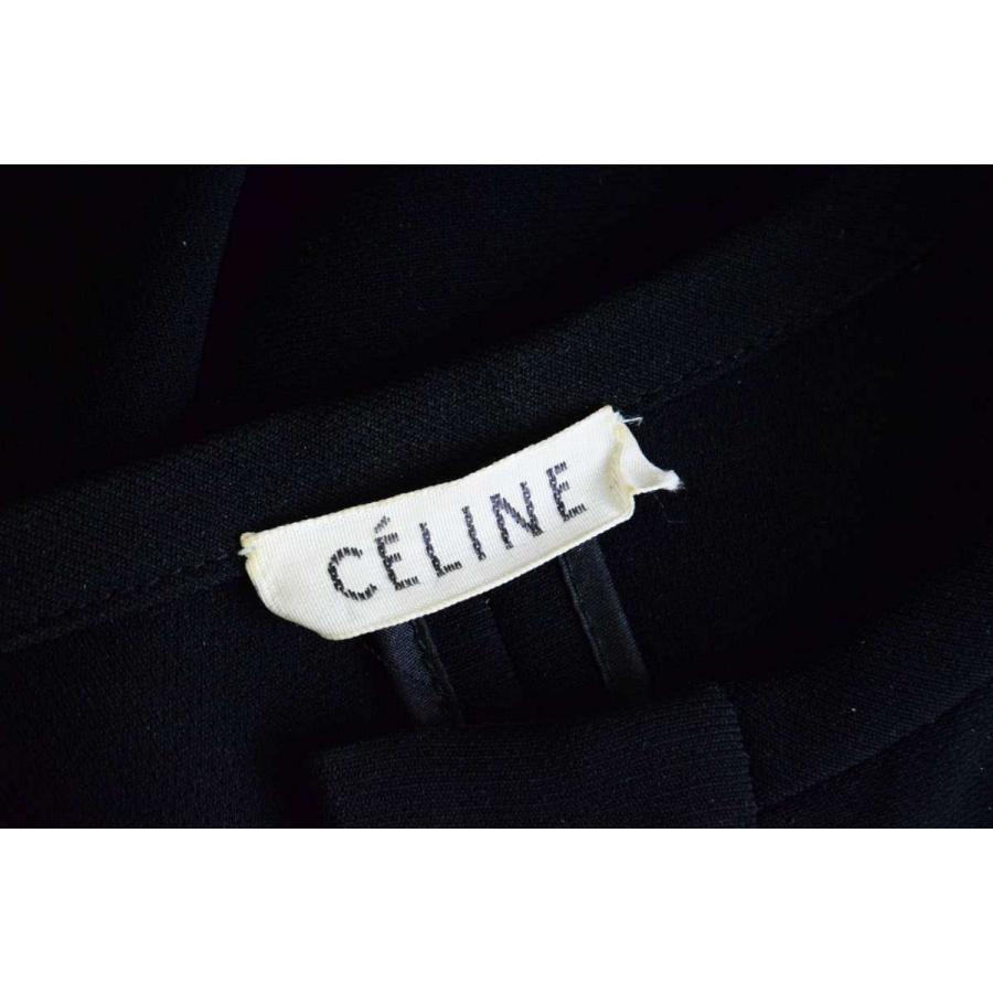 CELINE マイクロ ミニ ドレス ワンピース 36 ブラック セリーヌ 