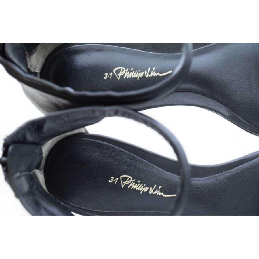 3.1 Phillip Lim MARTINI レザー ストラップ サンダル 35.5 ブラック 