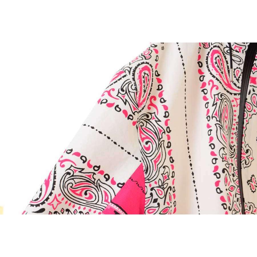 sacai 未使用 Sacai バンダナ プリント ブルゾン 3 ホワイト サカイ 