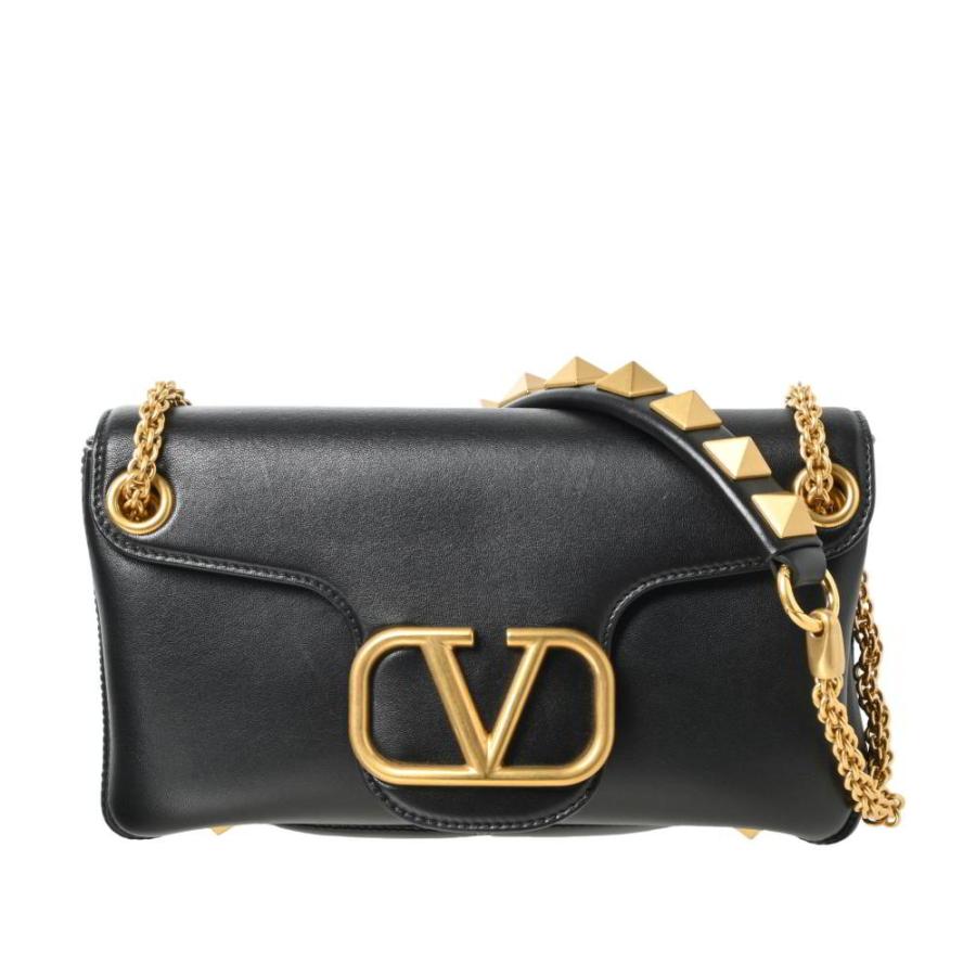 VALENTINO GARAVANI 未使用 スタッズサイン ナッパレザー ショルダー  