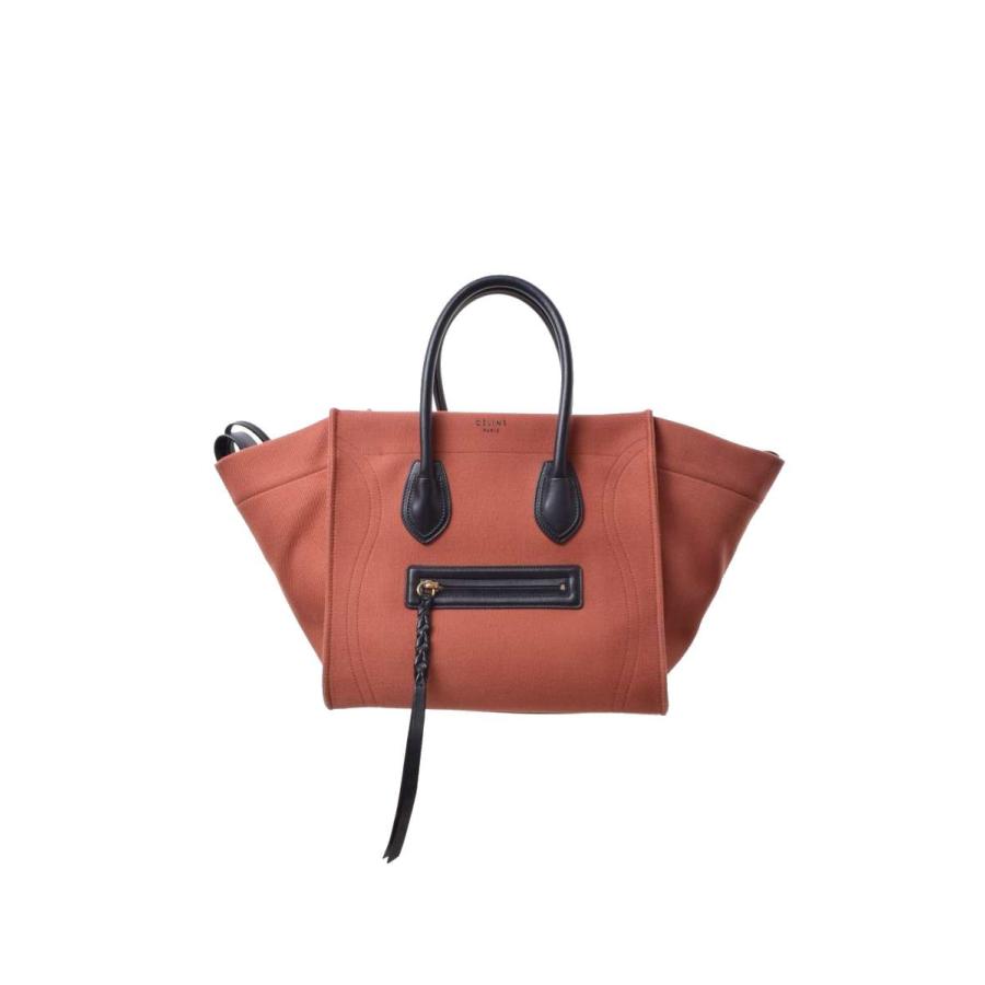 CELINE ラゲージ ファントム キャンバス バッグ - オレンジ セリーヌ 