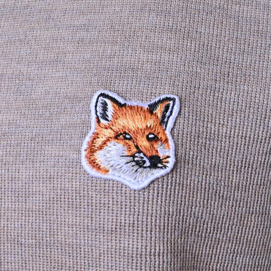 MAISON KITSUNE ワッペン ウール タートルネック ニット S ブラウン 