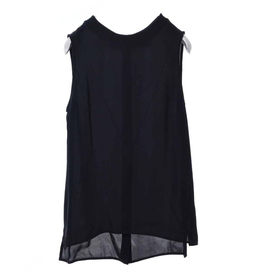 美品 theory シルク ノースリーブ S ブラック セオリー KL4CBKUA69