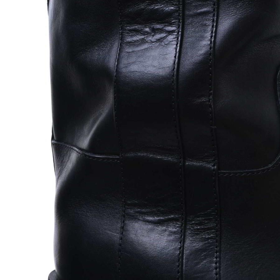 JIMMY CHOO TONYA 70 レザー ロング ブーツ 38 ブラック ジミーチュウ 