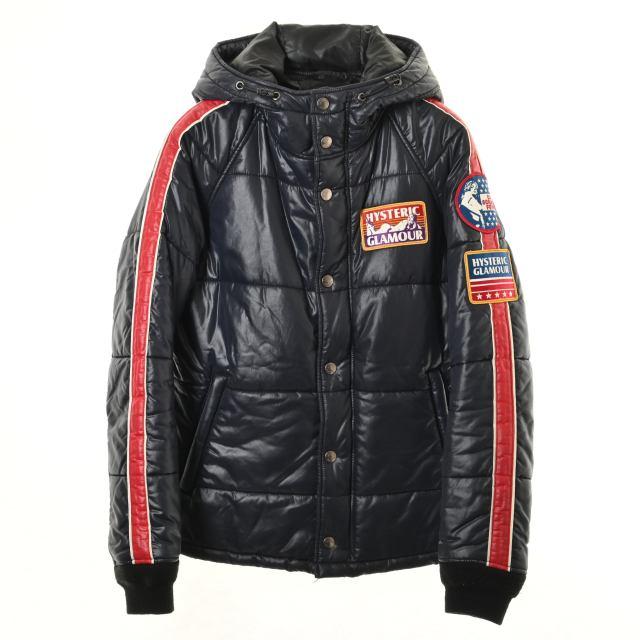 HYSTERIC GLAMOUR プリマロフト ワッペン付き ブルゾン FREE ネイビー 