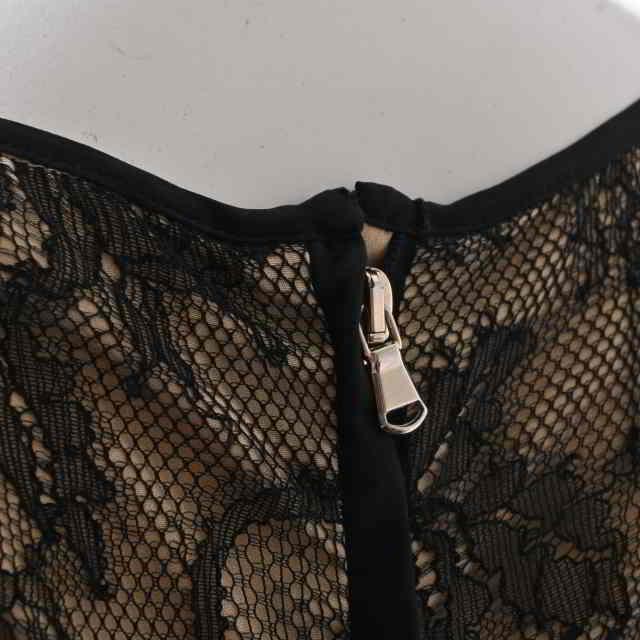 美品 RED VALENTINO レース切替ドレスワンピース 38 ブラック レッド 美品 RED VALENTINO レース切替ドレスワンピース 38 ブラック レッド