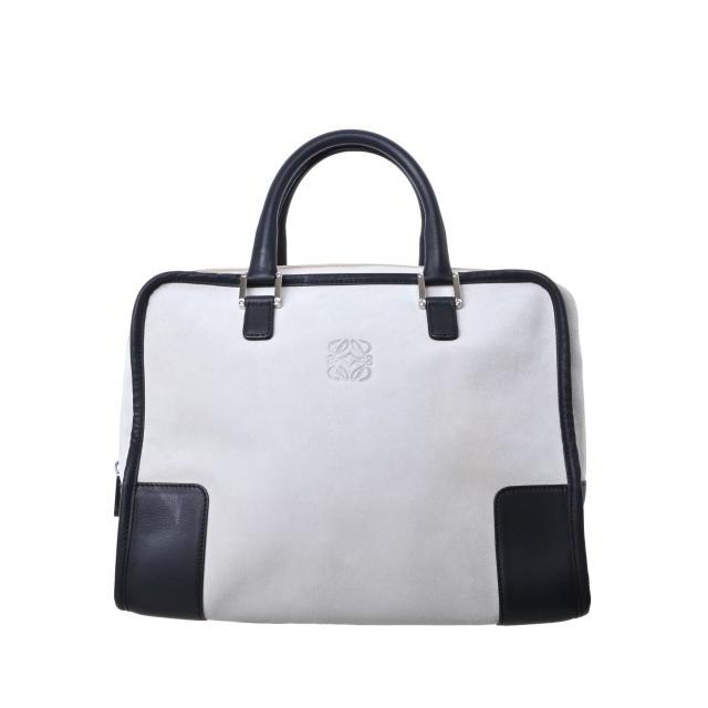 LOEWE アマソナ スエード ハンドバッグ - グレー ロエベ KL4CSUQH78 