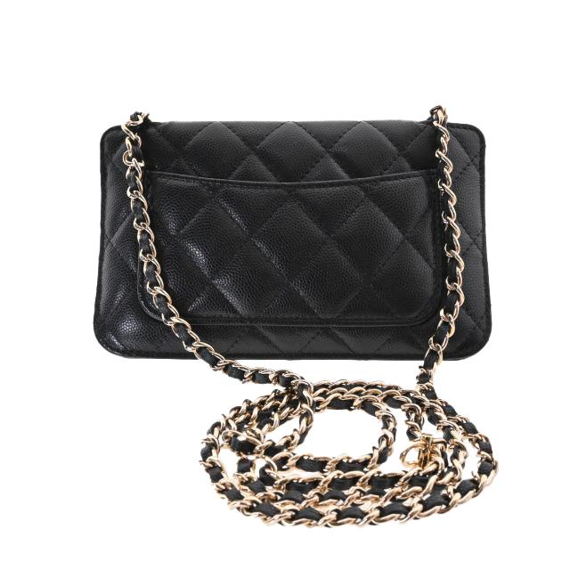 CHANEL 美品 マトラッセ キャビアスキン チェーンショルダー CHANEL 美品 マトラッセ キャビアスキン チェーンショルダー