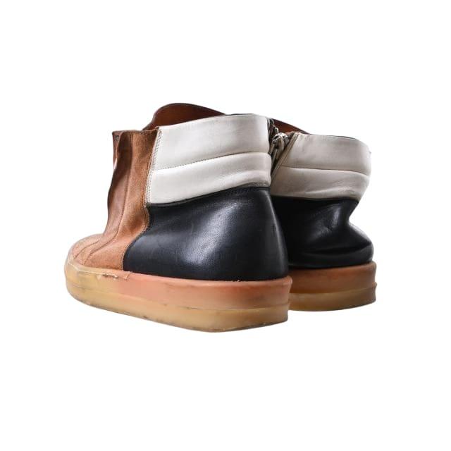 Rick Owens レザー切替 ジップ スニーカー 42 ブラウン リックオウエンス KL4CHQ2S87｜cyclehearts｜06