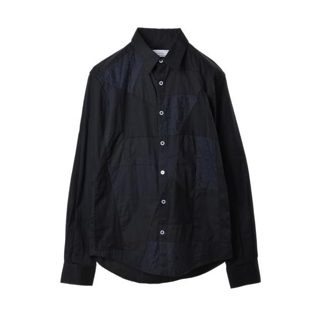美品 ANREALAGE ANSEASON クレイジーパターン シャツ 46 ブラック 