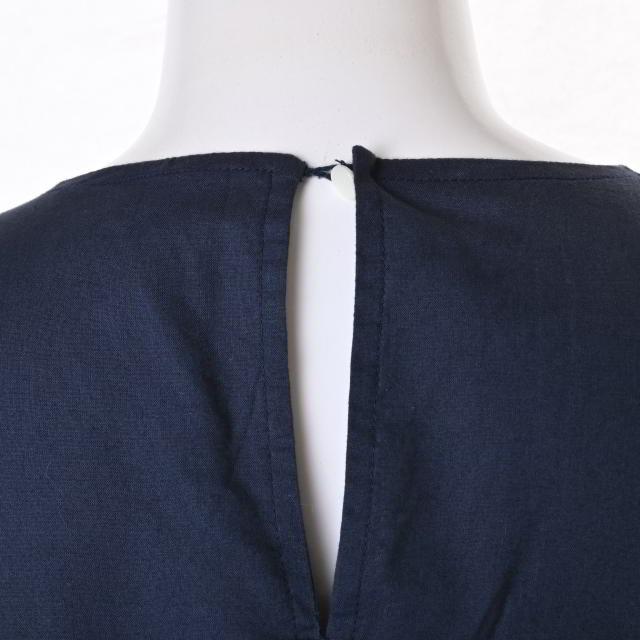 Merlette for TOMORROWLAND ギャザー コットン ワンピース XS ネイビー  