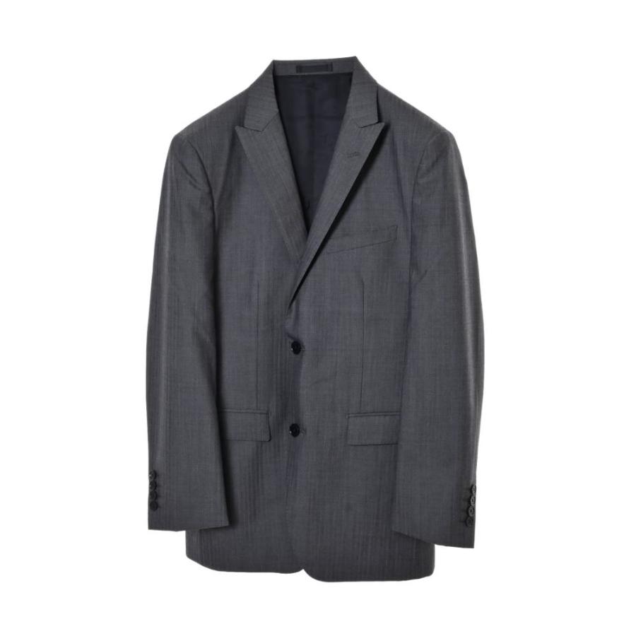 美品 BURBERRY BLACK LABEL 2B シャドウストライプ ラムウール 