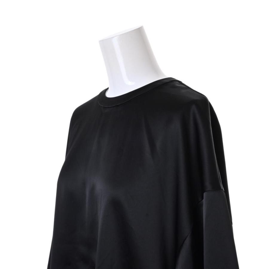 新品　ENFOLDエンフォルド　シルケット天竺ラッフルヘムTシャツ38　ブラック 新品 ENFOLDエンフォルド シルケット天竺ラッフルヘムTシャツ38