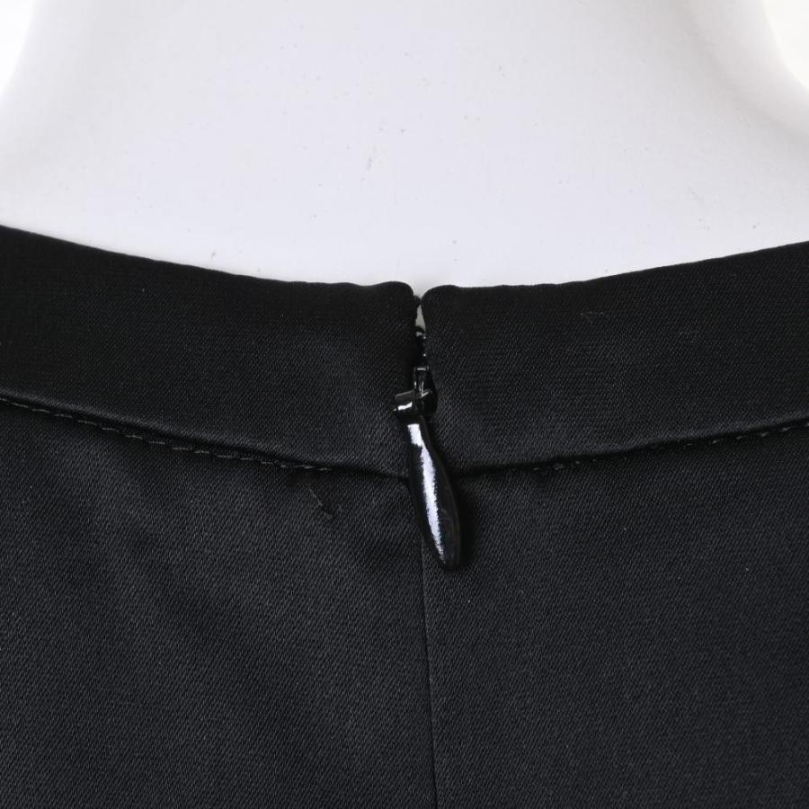 新品　ENFOLDエンフォルド　シルケット天竺ラッフルヘムTシャツ38　ブラック 新品 ENFOLDエンフォルド シルケット天竺ラッフルヘムTシャツ38