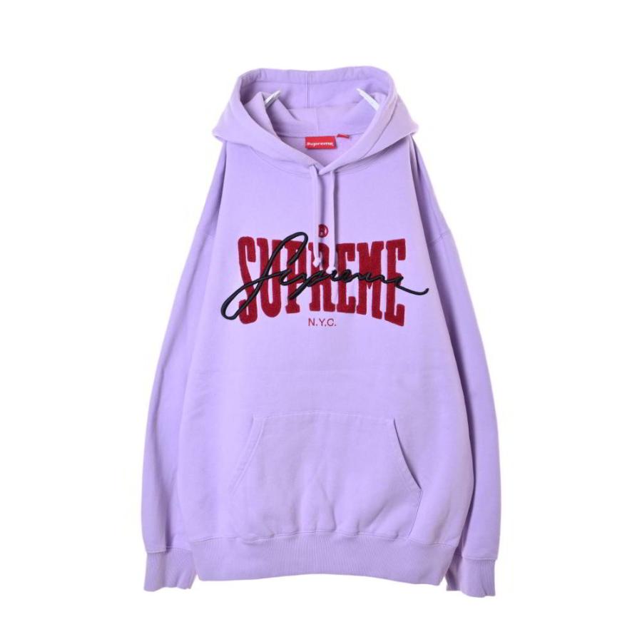 Supreme（シュプリーム） ワッペン プルオーバー パーカ L パープル