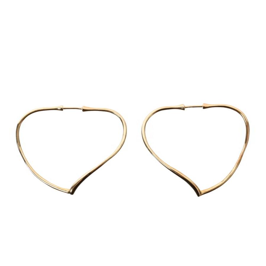 TIFFANY&Co. 美品 750 YG エルサペレッティ オープン ハート フープ 
