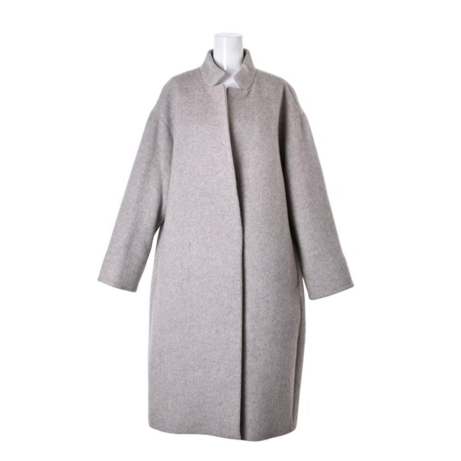 plage（プラージュ） 美品 スタンドカラー ウール混 コート - グレー