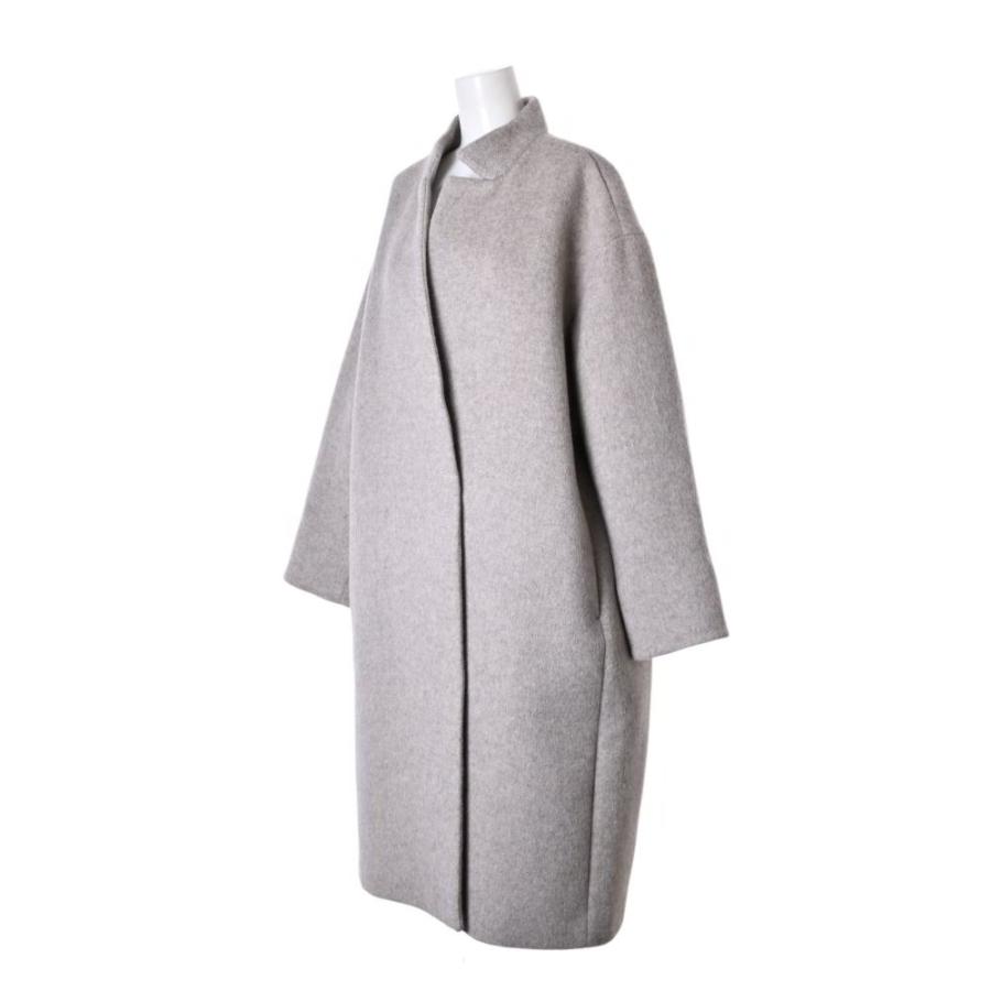 plage（プラージュ） 美品 スタンドカラー ウール混 コート - グレー