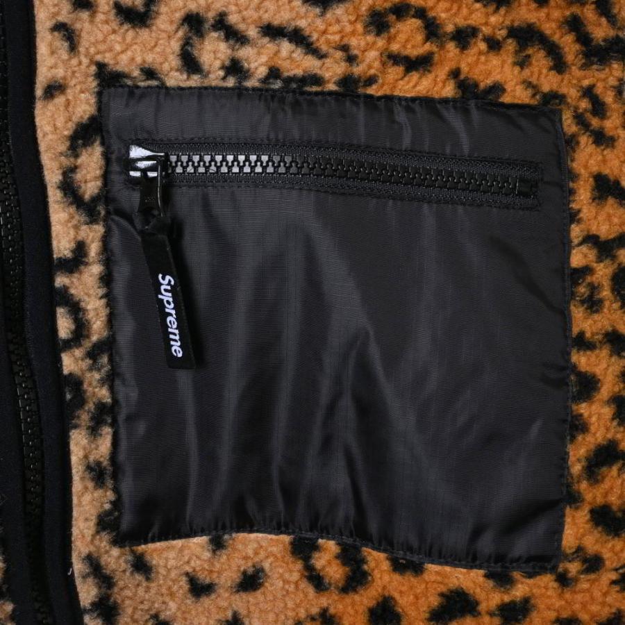 Supreme 美品 レオパード リバーシブル フリース ジャケット S  