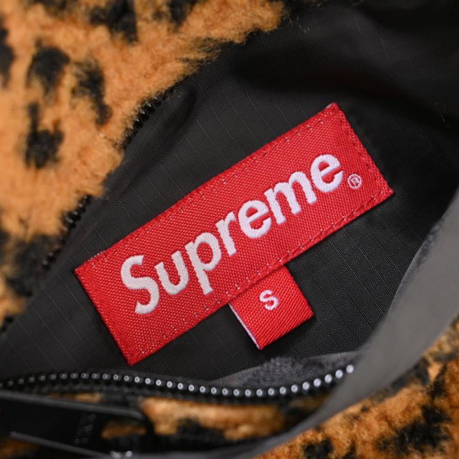 Supreme 美品 レオパード リバーシブル フリース ジャケット S  