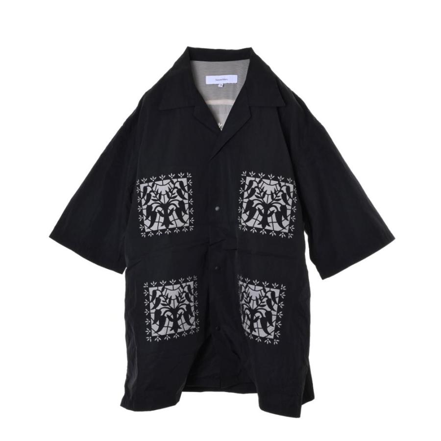 美品 SASQUATCHfabrix. プリント ナイロン セットアップ L/L ブラック 