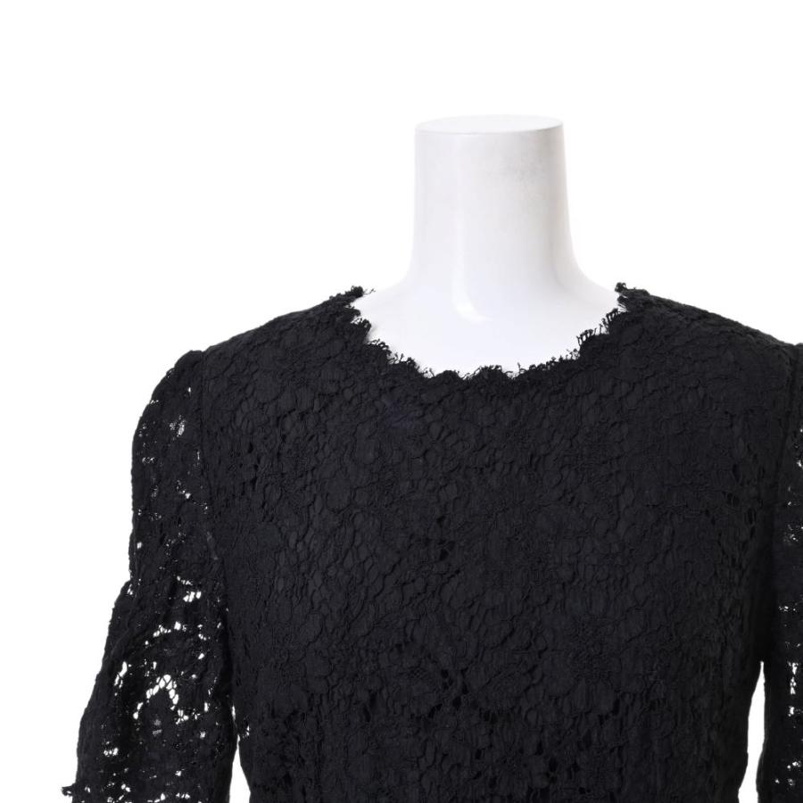 DOLCE&GABBANA レース トップス 42 ブラック ドルチェアンド