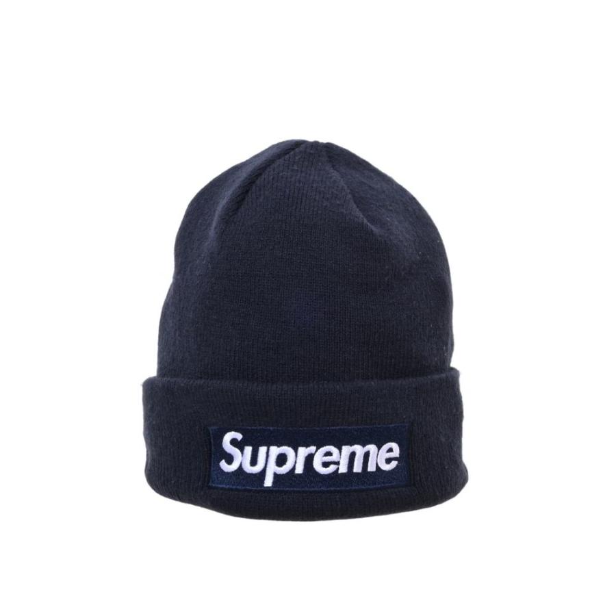 Supreme ニット帽 ネイビー ロゴ入り | ヤマダウェブコム