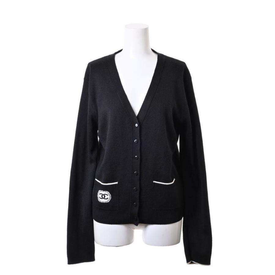 CHANEL 09A U02425 フランス製 ココマーク ニットカーディガン 38 