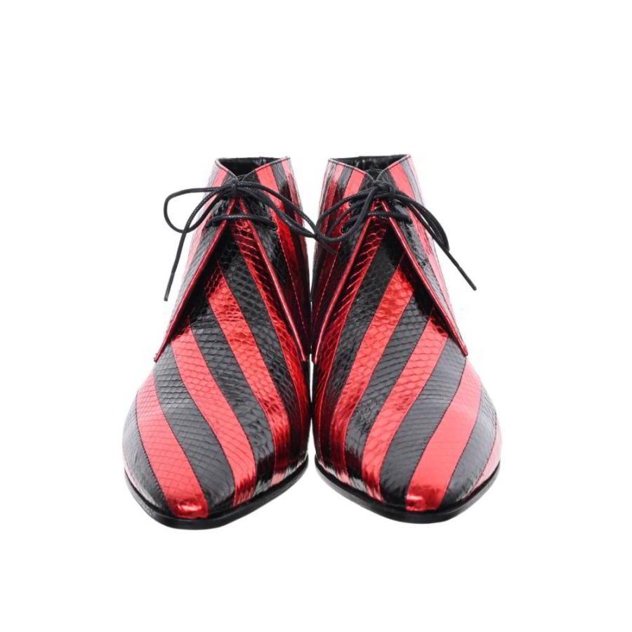 SAINT LAURENT 美品 Saint Laurent Paris ストライプ チャッカ