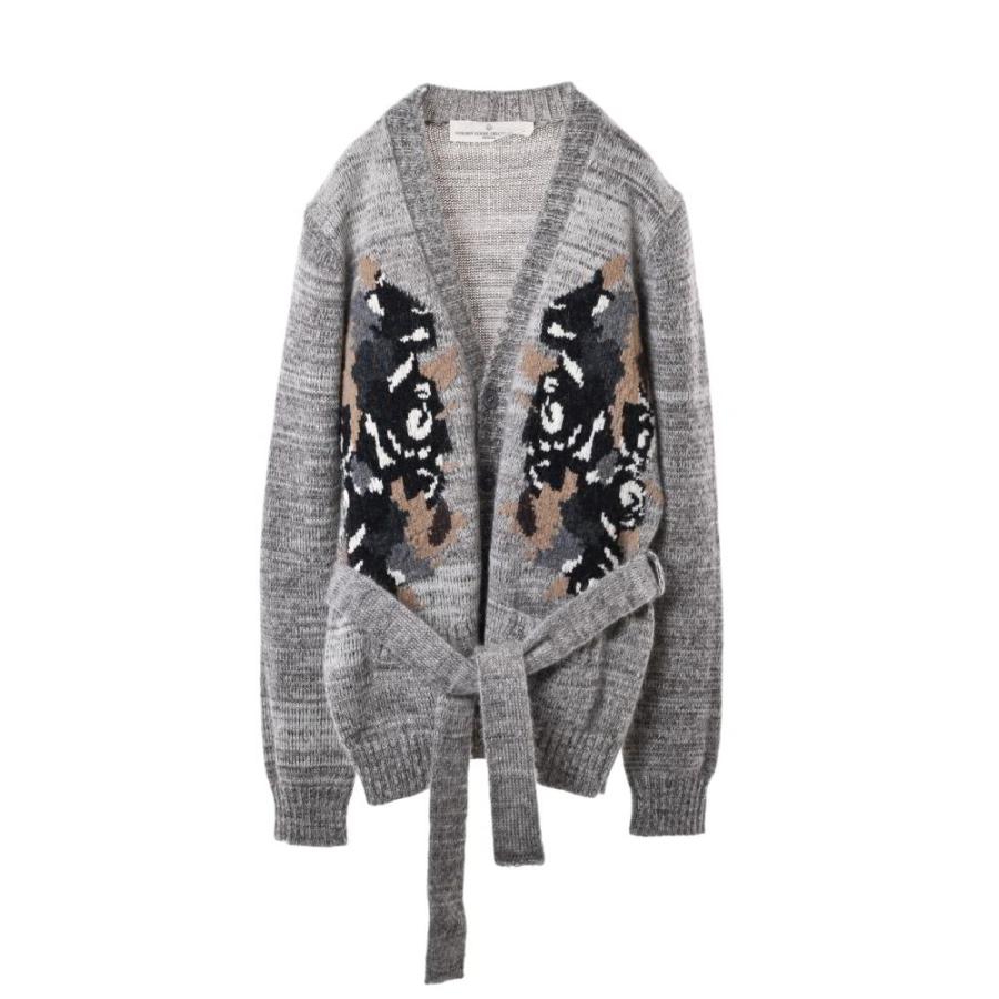 GOLDEN GOOSE 美品 ベルト付き ウール混 ニットカーディガン S グレー 