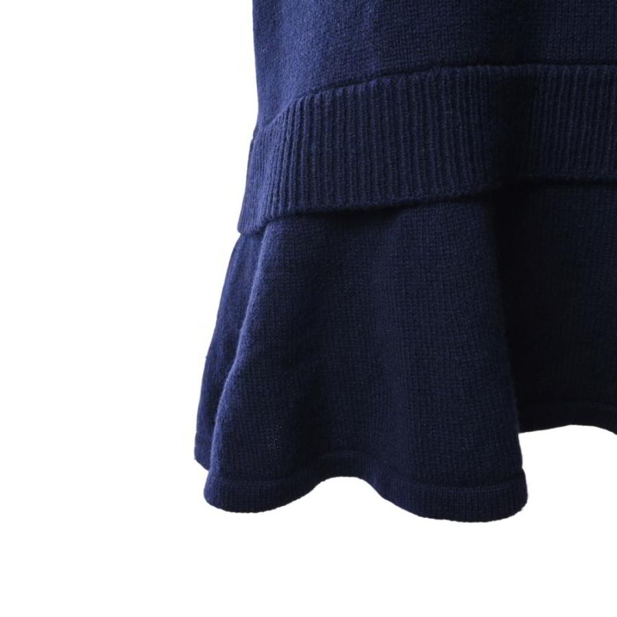Alexander McQueen カシミヤ混 Vネック ニット M ネイビー 