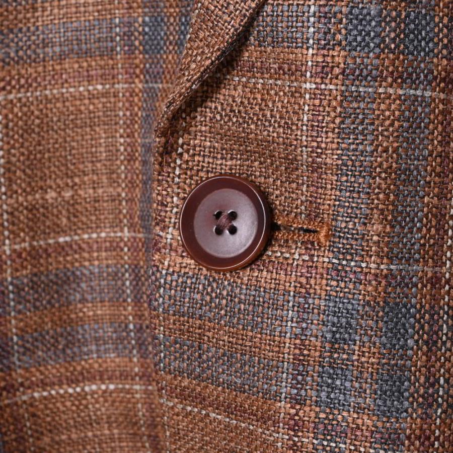 美品】トゥモローランドピルグリム シルクリネン チェックジャケット 44