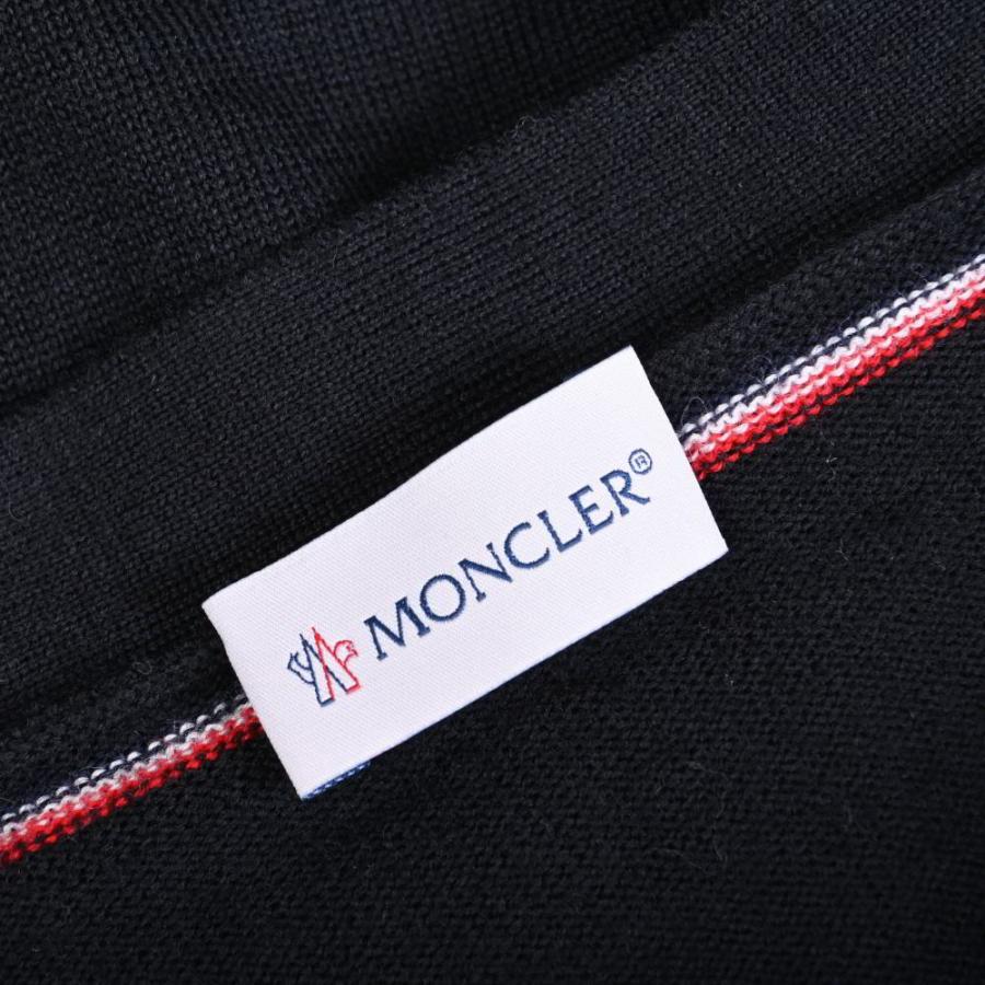 MONCLER 腕ワッペン ウール ニットカーディガン L ブラック  