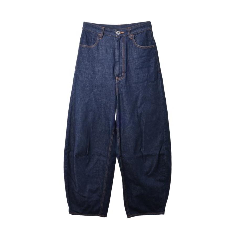 nagonstans 美品 コットン カーブ デニム パンツ M インディゴ ナゴ 