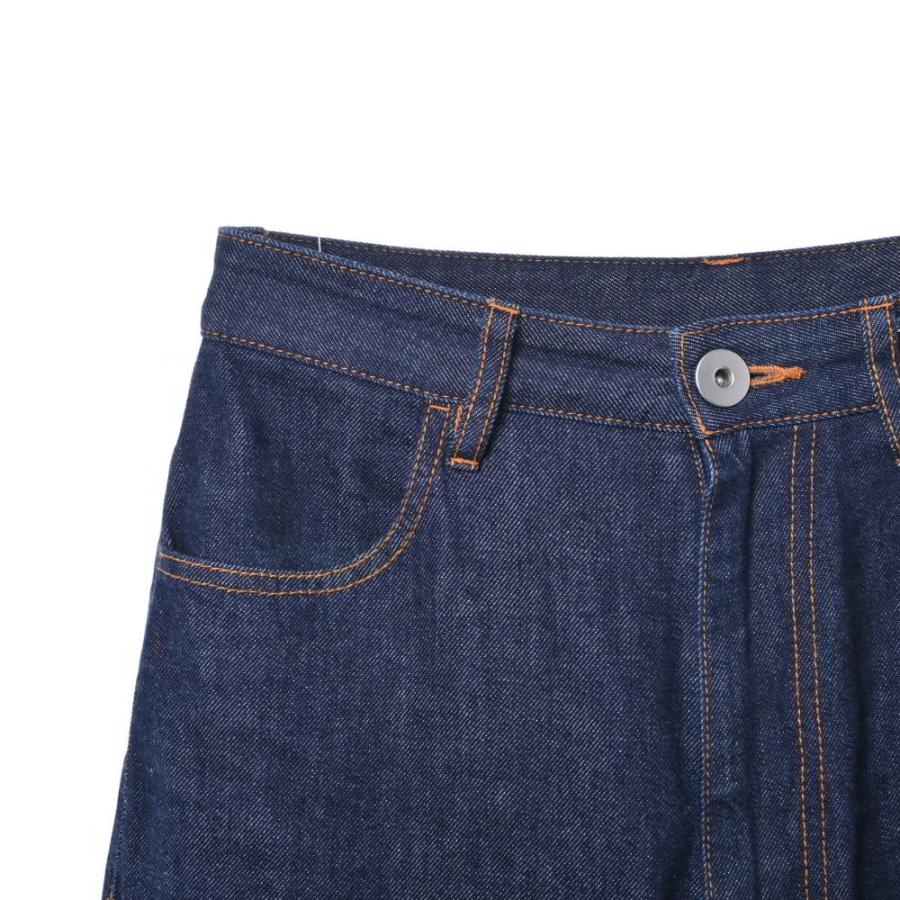 nagonstans 美品 コットン カーブ デニム パンツ M インディゴ ナゴ 