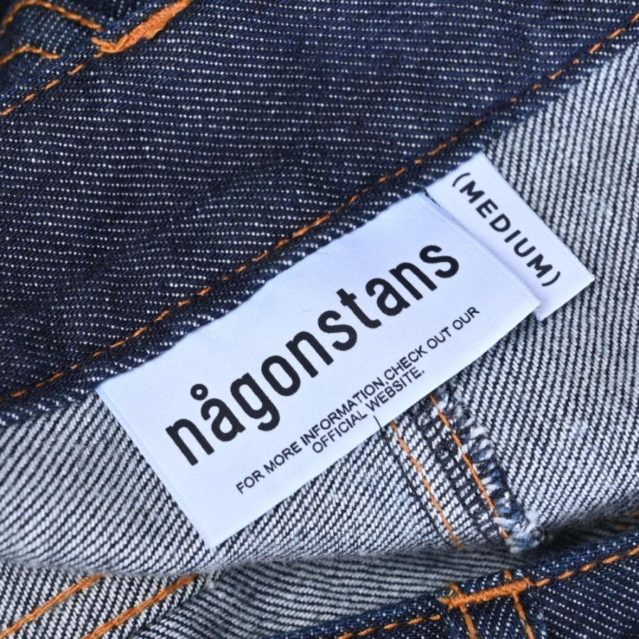 nagonstans 美品 コットン カーブ デニム パンツ M インディゴ ナゴ 