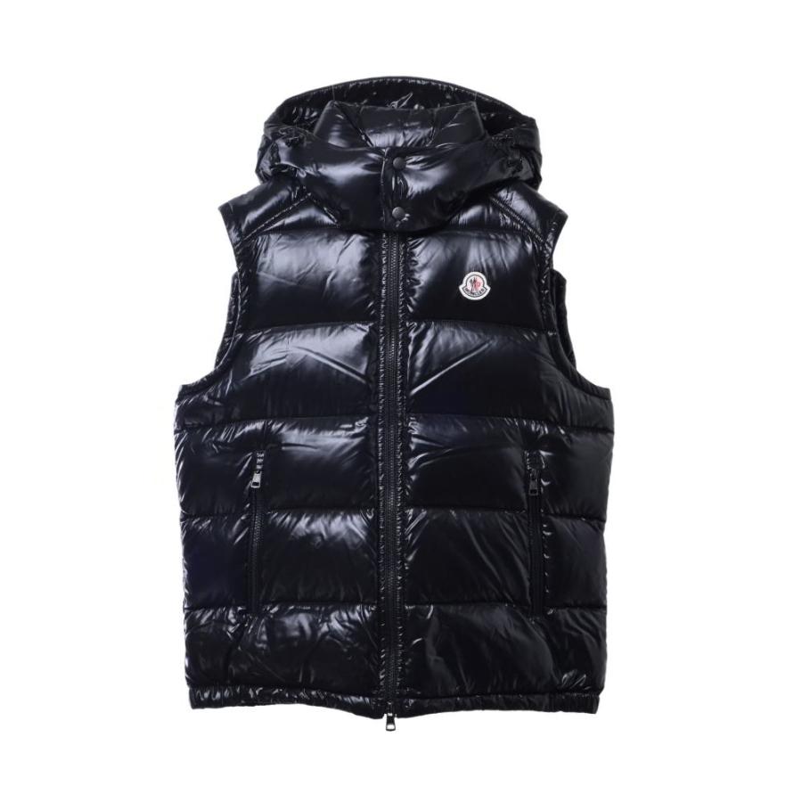 美品 MONCLER LACET ジップ ダウンベスト 3 ブラック モンクレール 