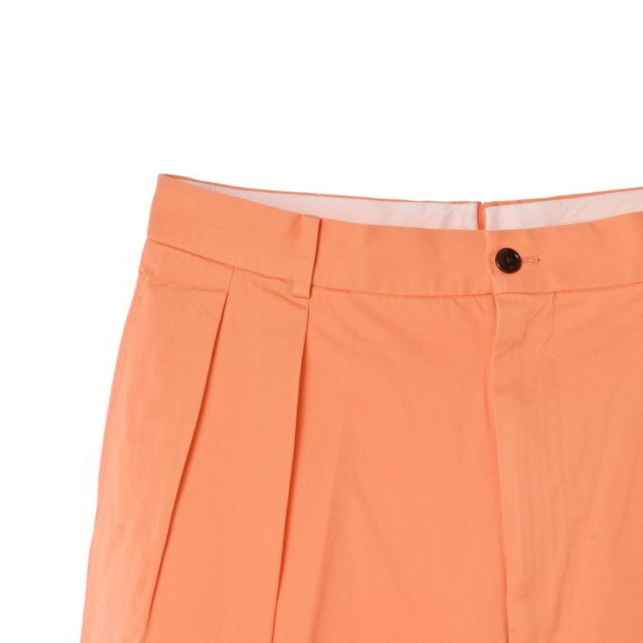 NEAT 未使用 ツータック コットン チノパンツ 48 オレンジ