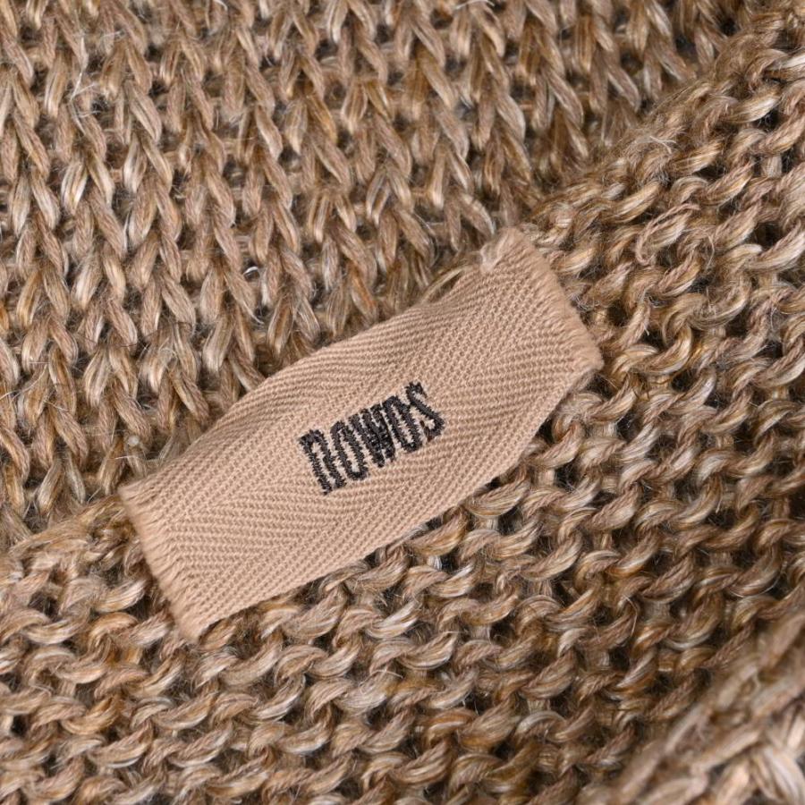 NOWOS 美品 リネンコットン プルオーバーニット - ブラウン ノーウォス 