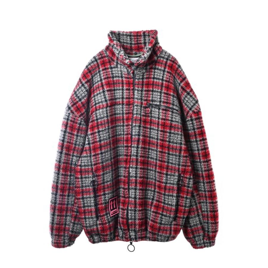 off white（オフホワイト） OFF-WHITE チェック フリースジャケット XS 